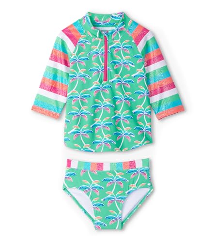 Hatley Girls' Rainbow Palm Rashguard Set (Toddler/Little Big Kid)