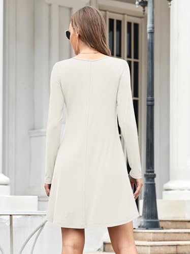 Image of MOLERANI Women's Long Sleeve Casual Swing Simple T-Shirt Loose Dress
