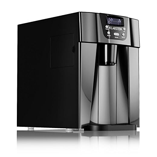 Klarstein Ice Volcano 2G ijsmachine - ijsblokjesmachine, ijsblokjesmachine, 2 verschillende ijsblokjes, LED-display, tot 12 kg/dag, 100 W stroomverbruik, timer, zwart