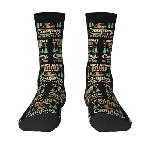 I Don T Always When I Am Camping Oh That Yes I Do Socks For Men Women Gift Wicking Sport Casual Running Socks2