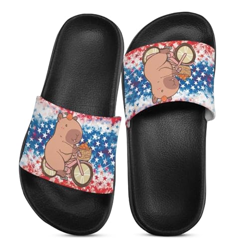 Image of Boy & Girls Slide Sandals Kids Shower Shoes Non Slip Summer Slippers Beach Sandals
