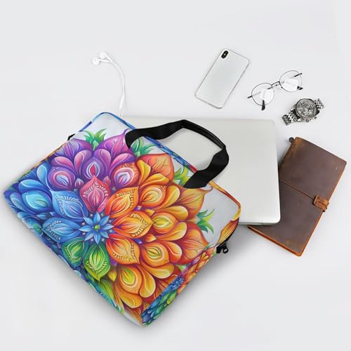 Funda Maletín para Laptop Mandala Rainbow 13 a 15.6 pulg miniatura 7