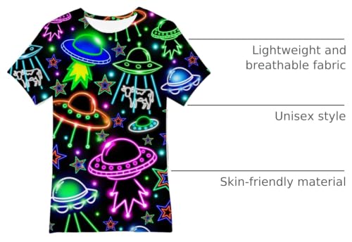 Image of uideazone Tshirts for Boys Kids Short Sleeve T-Shirt 3D Graphic Tee Shirts Tops Clothes 4-16 Years