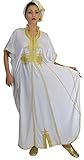 Moroccan Caftans Women Butterfly Hand Made with Gold Embroidery Long One Size White