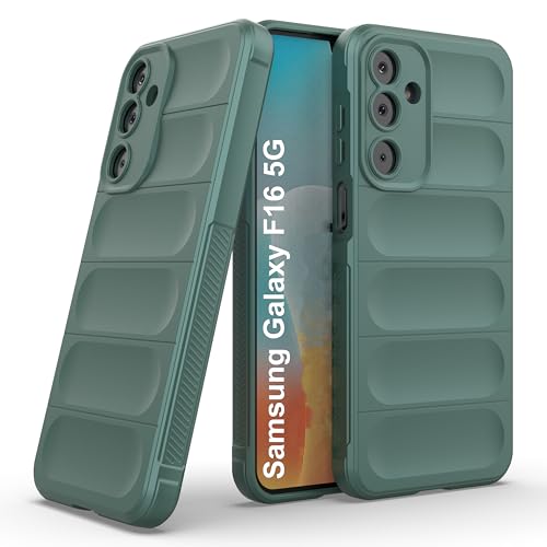 Image of Zapcase Back Case Cover for Samsung Galaxy F16 5G | Compatible for Samsung Galaxy F16 5G Back Cover | Liquid Silicon Magic Case with Camera Protection | Dark Green