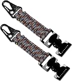ParaDance Heavy Duty Glove Clips Work Glove Holders, Tactical Glove Clip Holder Strap w/Metal Alligator for Duty Belt Backpack, Firefighter Rescue Safety Construction (Brown-Gray Camo)