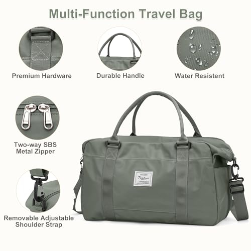 Weekender Bags for Women,Duffle Women Bag with Laptop Pocket,Carry On Overnight Bags,Personal Item Travel Bag Airplane,Hospital Bag,Gym Bag Woman（Dark Green） by Lendolk - Used condition - Image 6
