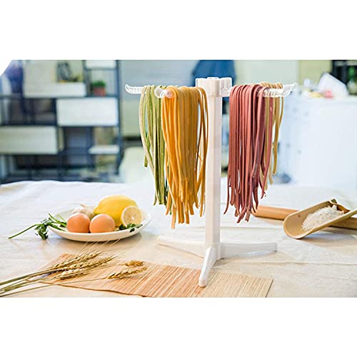 Pasta Drying Rack With 10 Bar Handles, Collapsible Household Noodle Dryer Rack Hanger (6 Bars, White) #TOP3