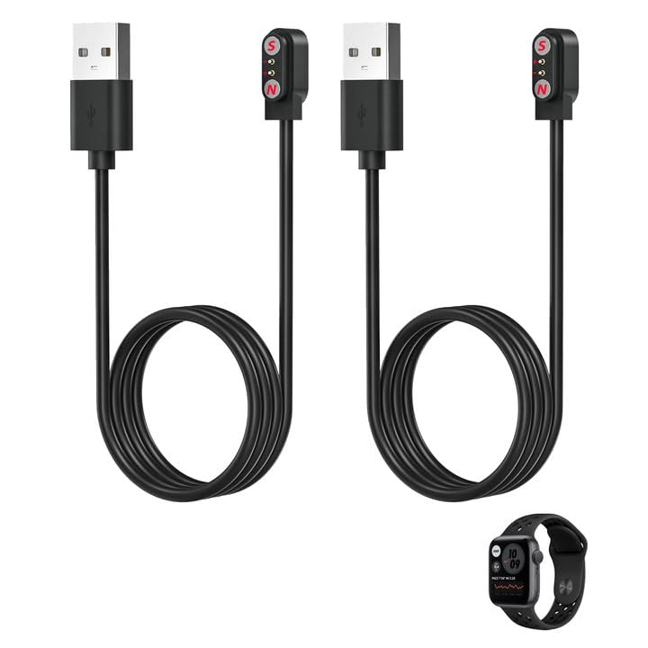 2 Piezas Cargador Reloj Inteligente, Cargador Smartwatch, 2 Pines 2.84mm Magnético Universal para Smartwatch, Repuesto para Relojes Inteligentes, Modelo A e Modelo B