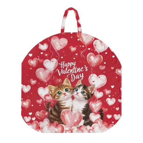 Maiyoinou Happy Valentines Day Cats Infant Lounger Cover for Girls Boys Replaceable Skin Friendly Newborn Lounger Cover for Infant Lounger Pillow(Lounger Pillow Not Included)