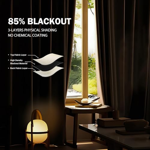 Image of Room Divider Ceiling Mounted Curtains Track Sets Extra Wide Blackout Curtain Flexible Tracks for Bedroom Privacy Partition Separator,1 Panel Beige Drape and White Rail, W8.3 x H10ft