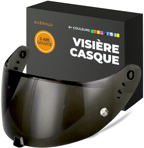 Everalo Visière Compatible avec Scorpion Exo 520-1400 - 391 - R1 Air (Fume' Noir)