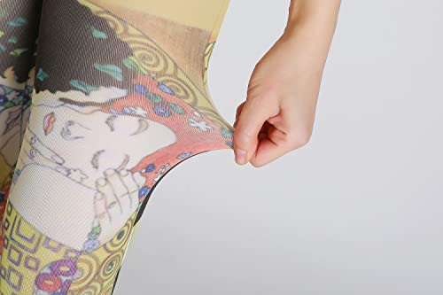 Image of Sahabowi Women Tights, Sheer High Waist Pantyhose, Vintage Control Top Stockings, Siwa opaque print1