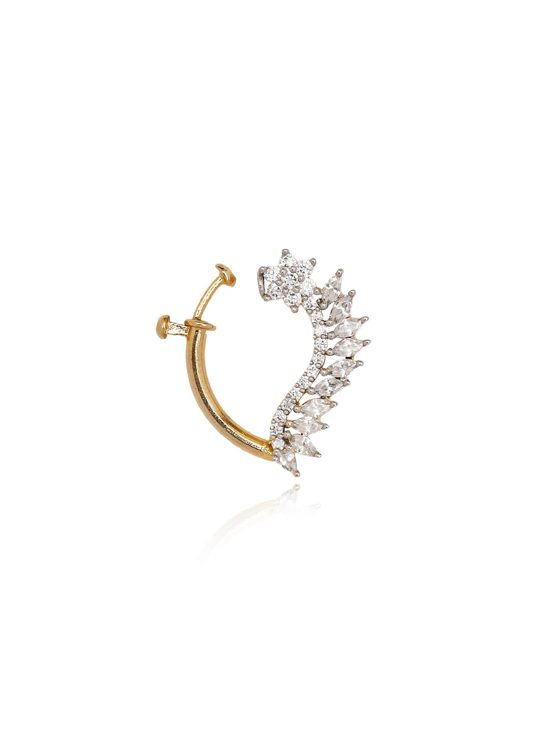 nuyug Nath for Women | 22K Gold Plated Bridal Nose Ring for Women | Traditional Wedding Festive Nose Jewellery | Maharashtrian Ethnic Dulhan Nath | Gift for Wife & Girlfriend | 1 Year Warranty-picture-45