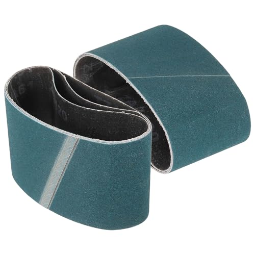 CoCud Bandas de Lija 457 x 76mm, Bandas Abrasiva de Zirconia, 40/60/80/120/240/400 Granos para Lijadora de Banda, Herramienta para Tallar Cuchillos, Metalurgia, Madera, 6 Pcs