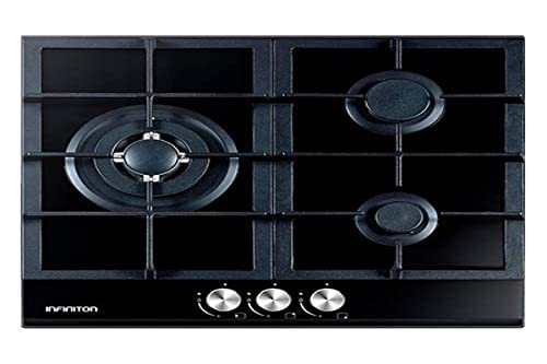 In Placa De Gas 3 Fuegos Infiniton Gg-331 Negro Work Burner Triple Anillo , Superficie De Cristal, Parrilla De Hierro Forjado, Encendido Electron In Placa De Gas 3 Fuegos Infiniton Gg-331 Negro Work Burner Triple Anillo , Superficie De Cristal, Parrilla De Hierro Forjado, Encendido Electron