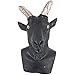Goat Antelope Mask Latex Animal Head Mask Farmyard Animal Goat Mask Adults Halloween Party Costumes (Horns Goat Mask) Multicoloured