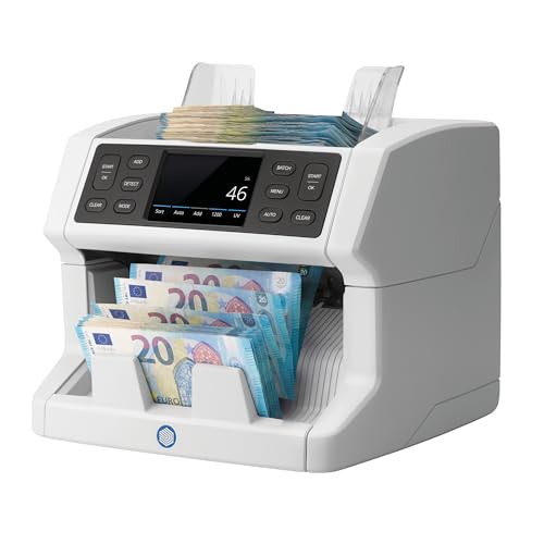 Safescan 2850 Geldzählmaschine, zählt sortierte Banknoten - Banknotenzähler mit 3-facher Echtheitsprüfung - Geldzählmaschine mit mehrsprachiger Benutzeroberfläche Safescan 2850 Geldzählmaschine, zählt sortierte Banknoten - Banknotenzähler mit 3-facher Echtheitsprüfung - Geldzählmaschine mit mehrsprachiger Benutzeroberfläche