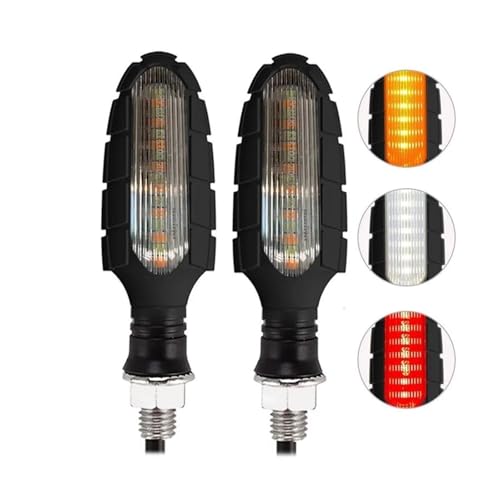 Intermitentes de moto 12V luces de señalización ámbar con perno M8 universal 3