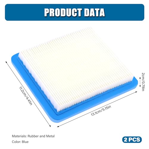 VooGenzek 2 PCS Lawn Mower Air Filter, Air Cleaner Cartridge, 491588S Air Filter Cartridge - Image 2