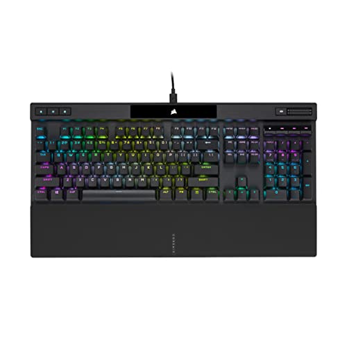 Corsair K70 RGB PRO Wired Mechanical Gaming Keyboard (CHERRY MX RGB Speed Switches: Linear and Rapid, 8,000Hz Hyper-Polling, PBT DOUBLE-SHOT PRO Keycaps, Soft-Touch Palm Rest) QWERTY, NA – Black