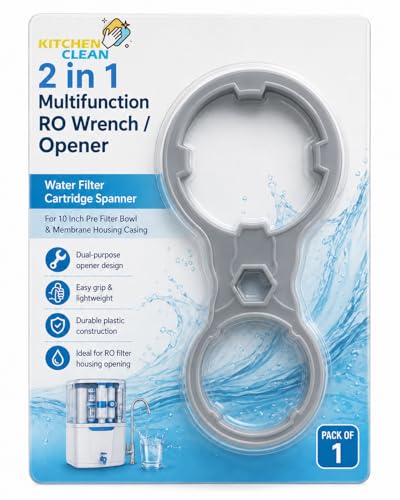 Image of Kitchen Clean 2 in 1 Multifunction RO Wrench /Opener | Water Filter Cartridge Spanner | 10 Inch Pre Filter Bowl and Membrane Housing Casing Water Purifier - 1 Pc