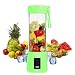[Upgraded Version] Personal USB Juicer Cup ,Portable Juicer Blender ,Household Fruit Mixer - Six Blades in 3D,Rechargeable Fruit Mixing Machine For Baby Travel 380ml(green)