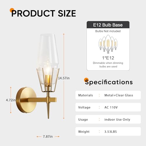 Crystal Wall Sconces Wall Lamps for Bedroom Living Room - Image 3