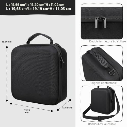 Supmay étui de Voyage Dur pour Canon EOS 2000D / 4000D DSLR Caméra/EOS R50 / R6 Mark II / R100 / R50V / R8 / R7 / R10 Caméra sans Miroir, Objectif, trépied avec 3 pièces de diviseurs et Sangle, Noir – vue 4