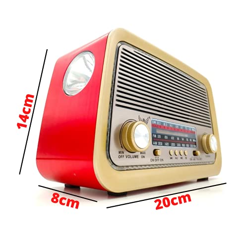 Rádio Retro A3199T Lanterna Bluetooth Fm Pendrive (Vermelho)