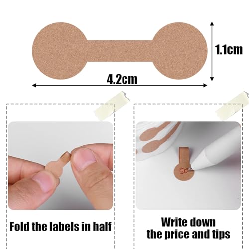 Etiquetas de precio de joyería autoadhesivas para organizar rollos de papel 4