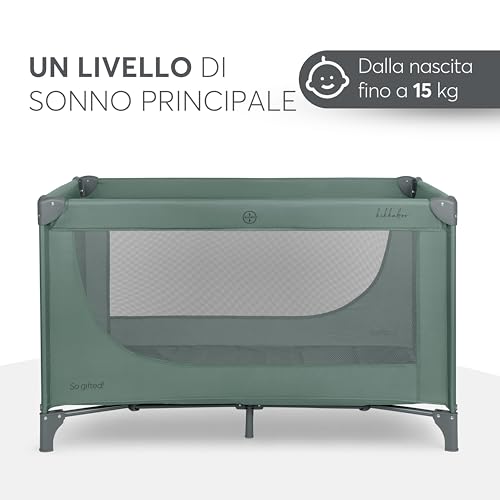 Kikkaboo Lettino Da Campeggio So Gifted 2026, Culla Neonato Da Viaggio 120X60 Cm, Fino A 15 Kg, Pieghevole, Portatile E Compatto, Borsa Da Trasporto, Verde - 5