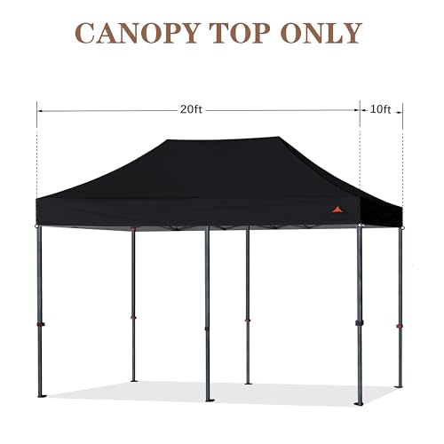 Image of SCOCANOPY Black Commercial 10x20 Canopy Replacement Top