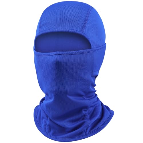 Royal Blue Ski Mask Balaclava Motorcycle Face Mask for Men Shiesty Ski Mask Balaclava Women Summer Full Head Cover Sun UV Protection Football