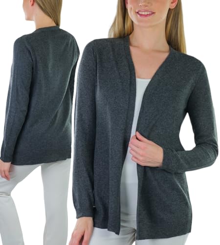 Image of ToBeInStyle Women's Long Sleeve Rib Banded Open Sweater Cardigan