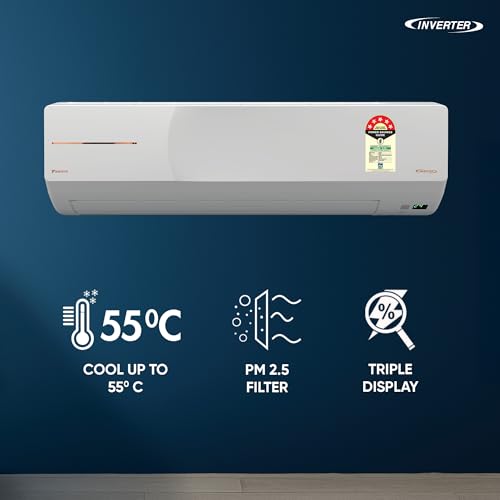 Image of Daikin 1.8 Ton 5 Star, New Star rated, Inverter Split AC (Copper, PM2.5 Filter, MTKM60XV16, White)