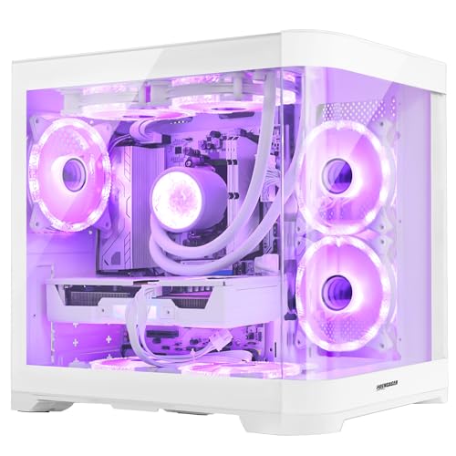 HOENGAGER Poseidon Gaming PC AMD Ryzen 7 9700X 8-Core 3.8GHz, Radeon RX 9060 XT 16GB, 16GB DDR5 RAM 6000MHz,1TB PCIe +2TB SATA SSD, WiFi&BT Prebuilt PC 850W PSU,Windows 11
