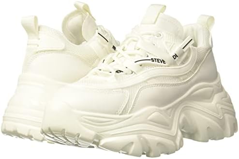 Steve Madden Women's Ecker Sneaker, White, 9 | Image 6