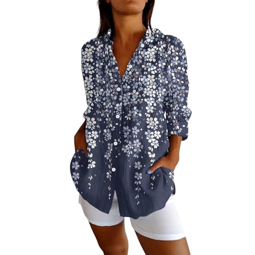 Oversized Long Sleeve Fashion Top Women's Run Summer V Neck T-Shirts Comfortable