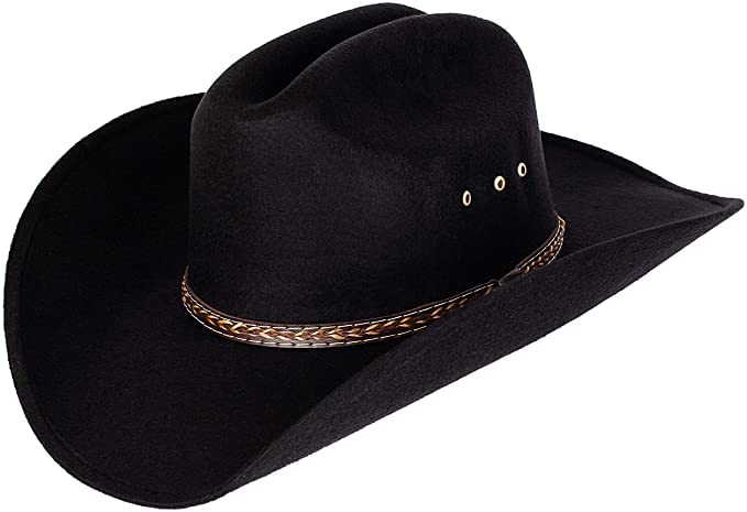 Kids Black Western HAT Texana Cowboy Rodeo Kids HAT Sombrero Vaquero Texana