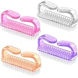 Larbois Nail Cleaning Brush, Plastic Handle Scrubbing Brush with Soft Bristles for Hand Toes Nail Home Garden Salon Use