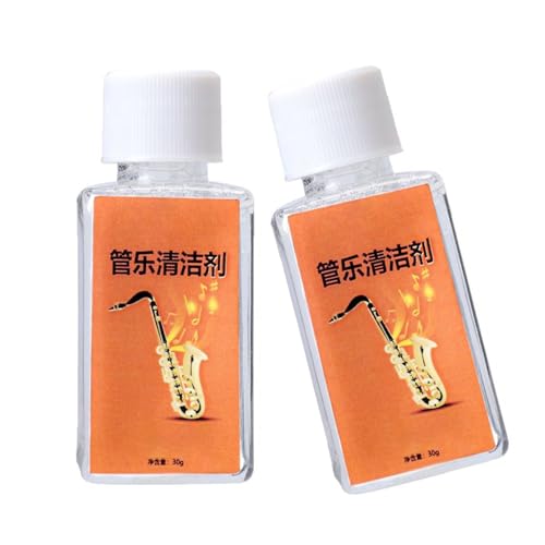 Paquete de 2 limpiadores de saxofón revitalizadores de superficies de latón, líquido de eliminación...