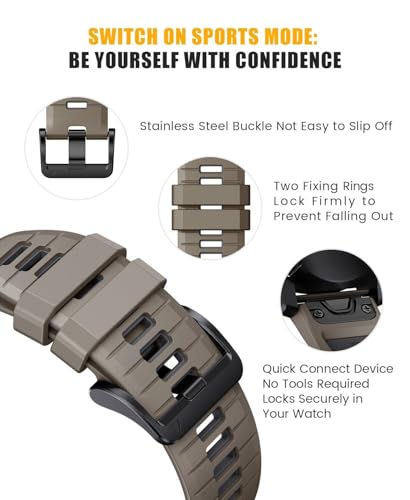 Bracelet silicone Fenix 8 de 22mm pour le sport et le quotidien - 2