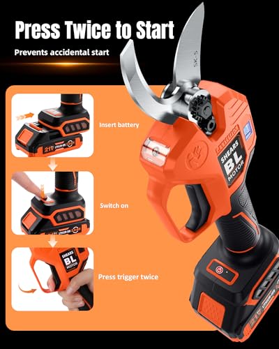Image of Effort-Saving Electric Pruning Shears, Power Cuts 1.6 inch Branches