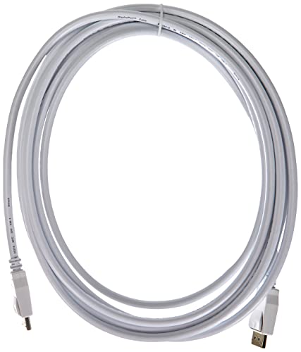 Cable DisplayPort 4K Delock de 5 metros en color blanco para monitor y PC