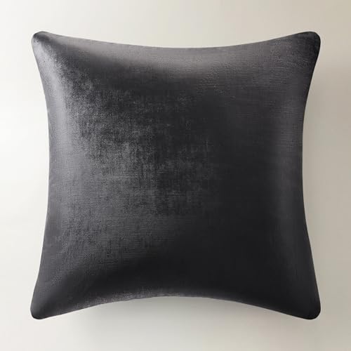 Z Gallerie Glisten Velvet Pillow 22" with Sleek Blade Edge Design- Black