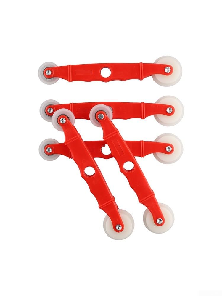 Lot de 5 outils de roulement d'écran et pelle à vitrage pour construction durable en ABS et PVC avec roulettes doubles pour joint d'étanchéité de porte (5 pièces de type B)