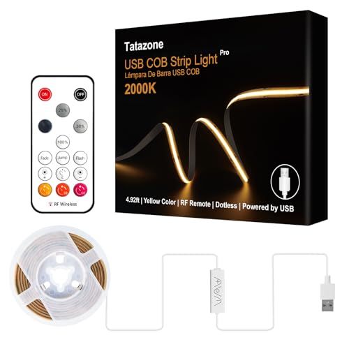 Tatazone 5V Amber COB USB Strip