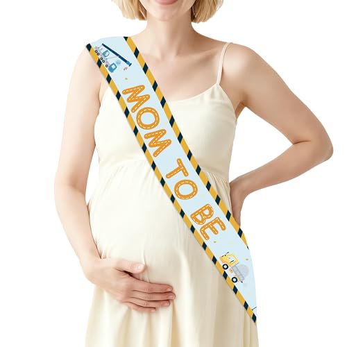 Construction Mom to Be Sash Under Construction Baby Shower Decorations Engineering Vehicle Truck Party Favors Sash for Engineering Vehicle Baby Shower Decors Party Supplies