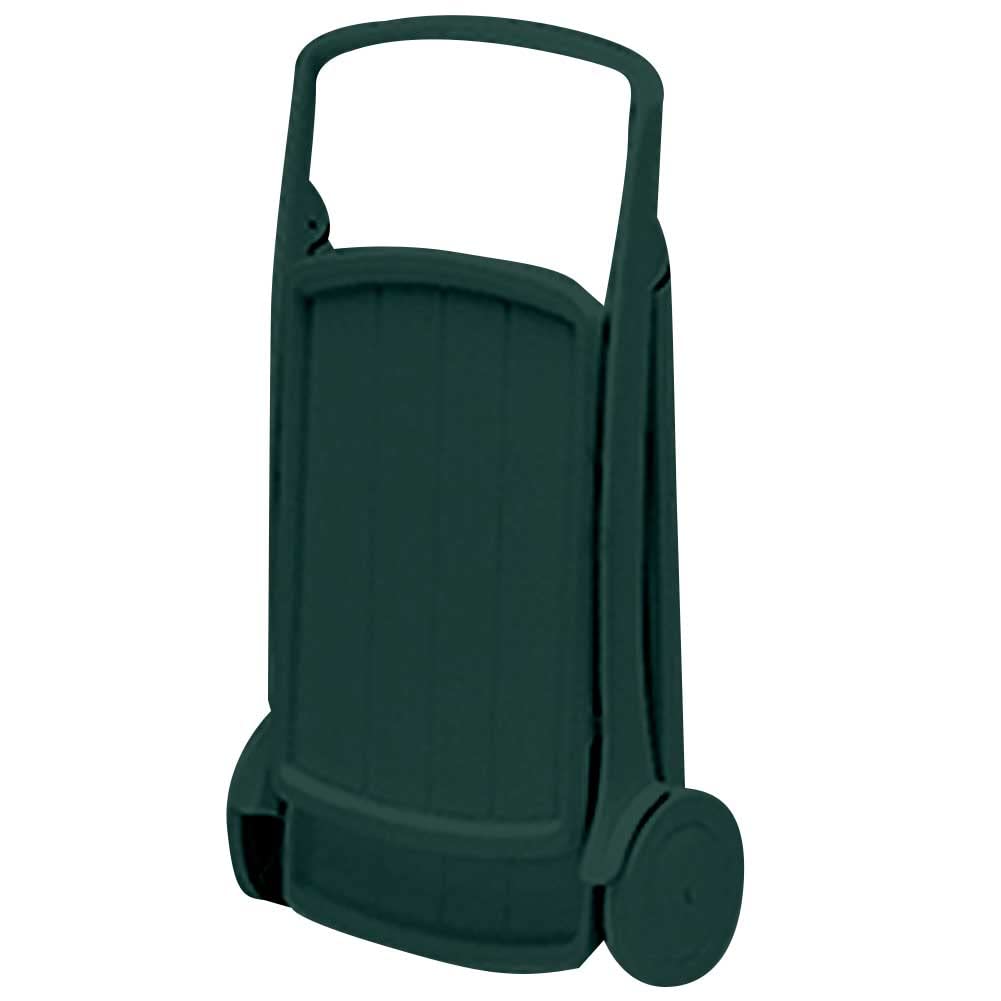 BAKAJI Carrello Cucina Portavivande Esterno Giardino Pieghevole Resina Dura 2 Ripiani Portabottiglie Verde